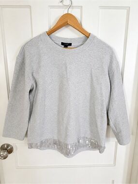 J. Crew Light Gray Crewneck Sweatshirt